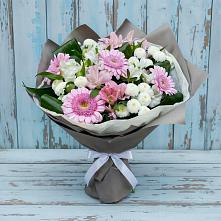 Букет цветов из:  Герберы, Альстромерии и Хризантемы в Оредеж