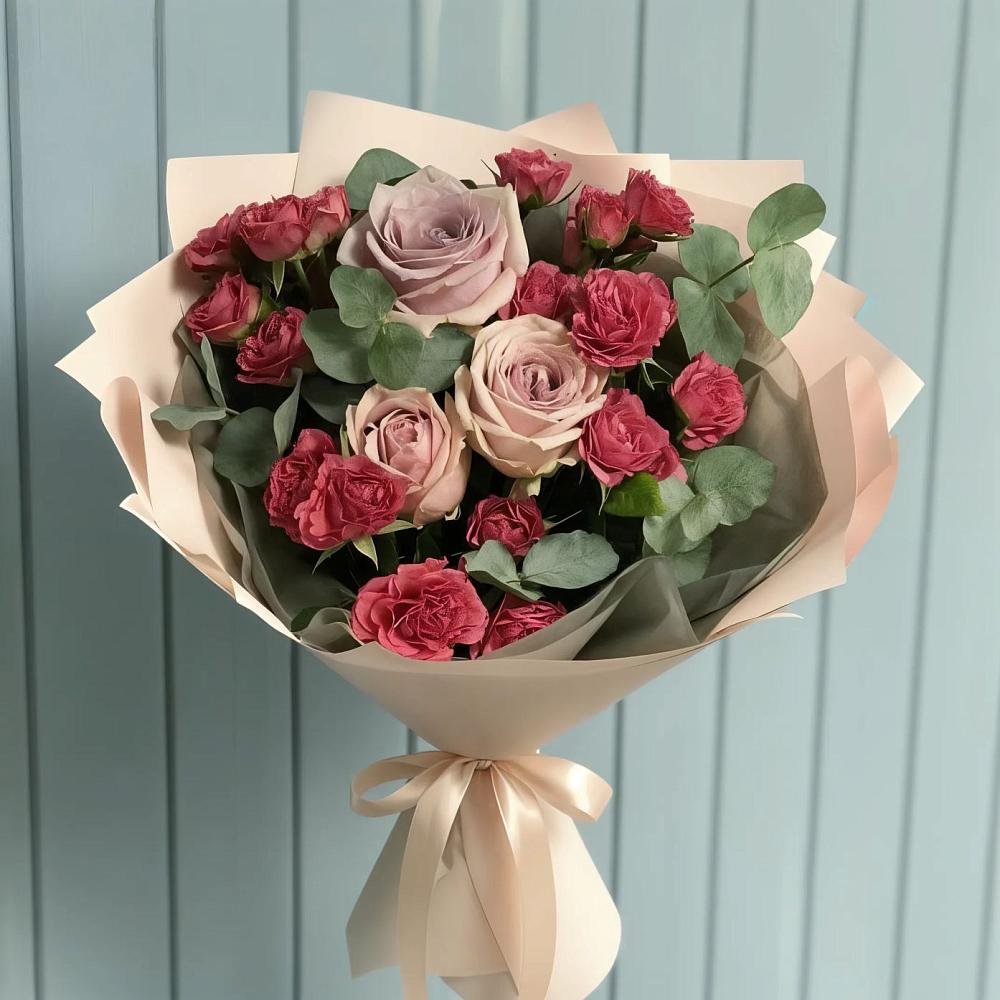 Букет цветов из: Гвоздики и Розы в Оредеж