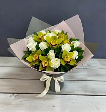 Букет цветов из:  Орхидеи и Розы в Оредеж