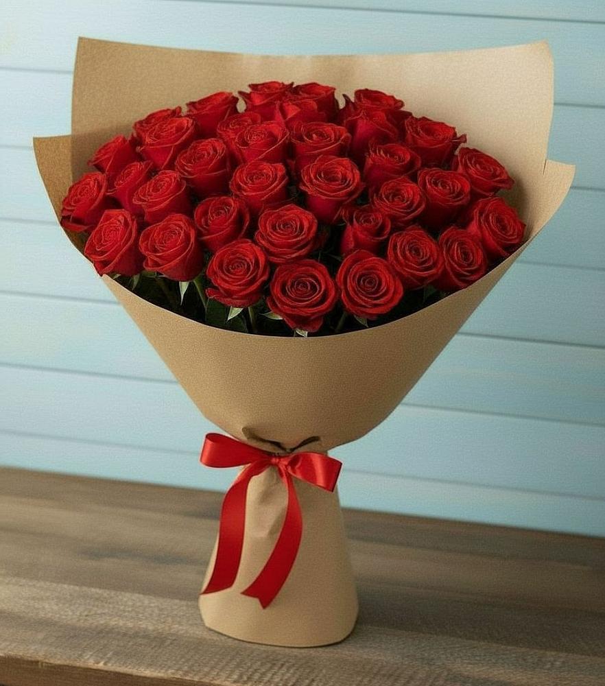 Букет Красные розы Милано в Оредеж