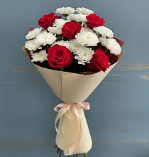 Букет цветов из:  Розы и Хризантемы в Оредеж