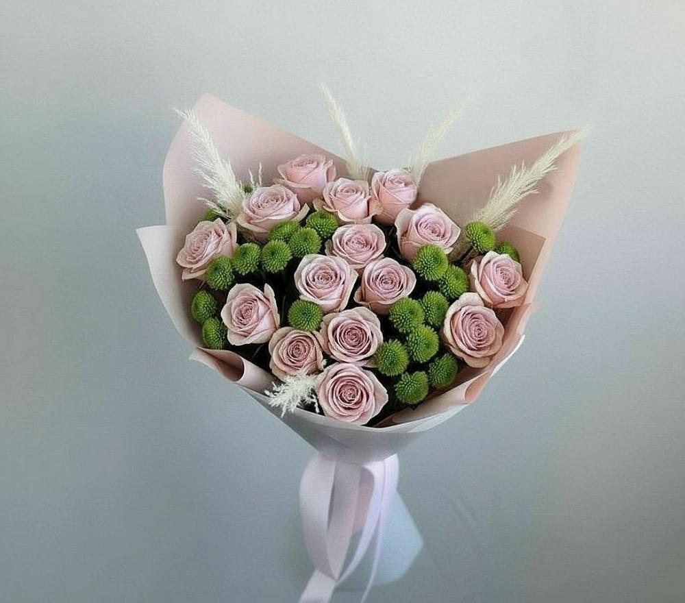 Букет цветов из: Розы и Хризантемы в Оредеж