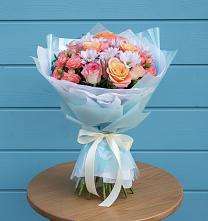 Букет цветов из:  Хризантемы и Розы в Оредеж