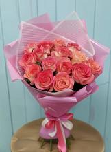 Букет 15 Розовых роз Равель в Оредеж