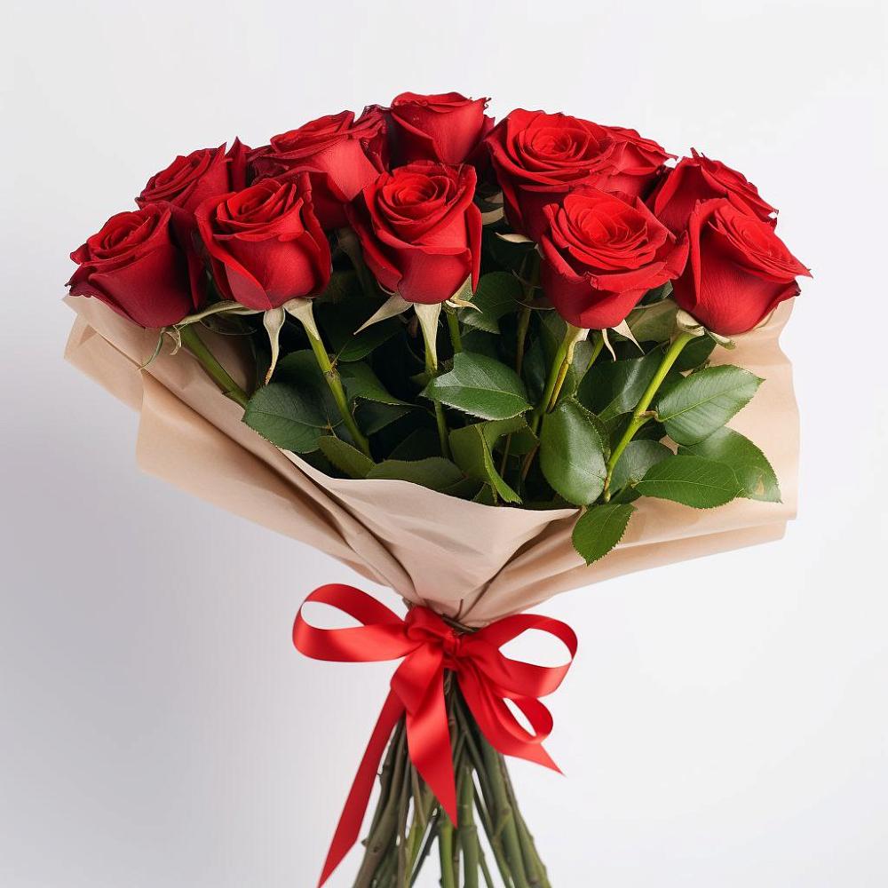 Букет 11 Красных роз Эдлесс Лав в Оредеж